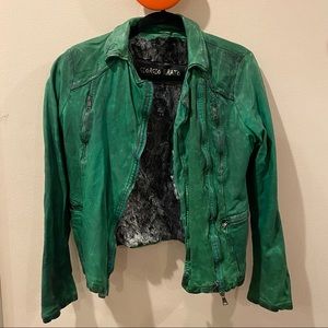 Giorgio Brato Leather Motorcycle Jacket IT Size 44